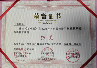 “和美云浮”橄榄核雕大赛我院师...