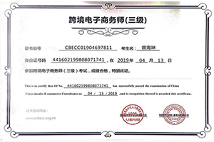 跨境电子商务师（三级）证