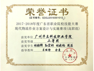 吕丽静指导学生获物流竞赛二等奖
